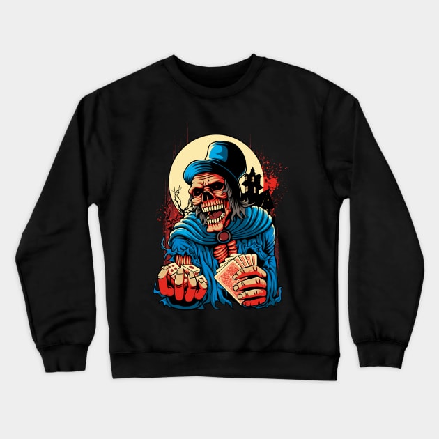 Poker Bone Crewneck Sweatshirt by viSionDesign